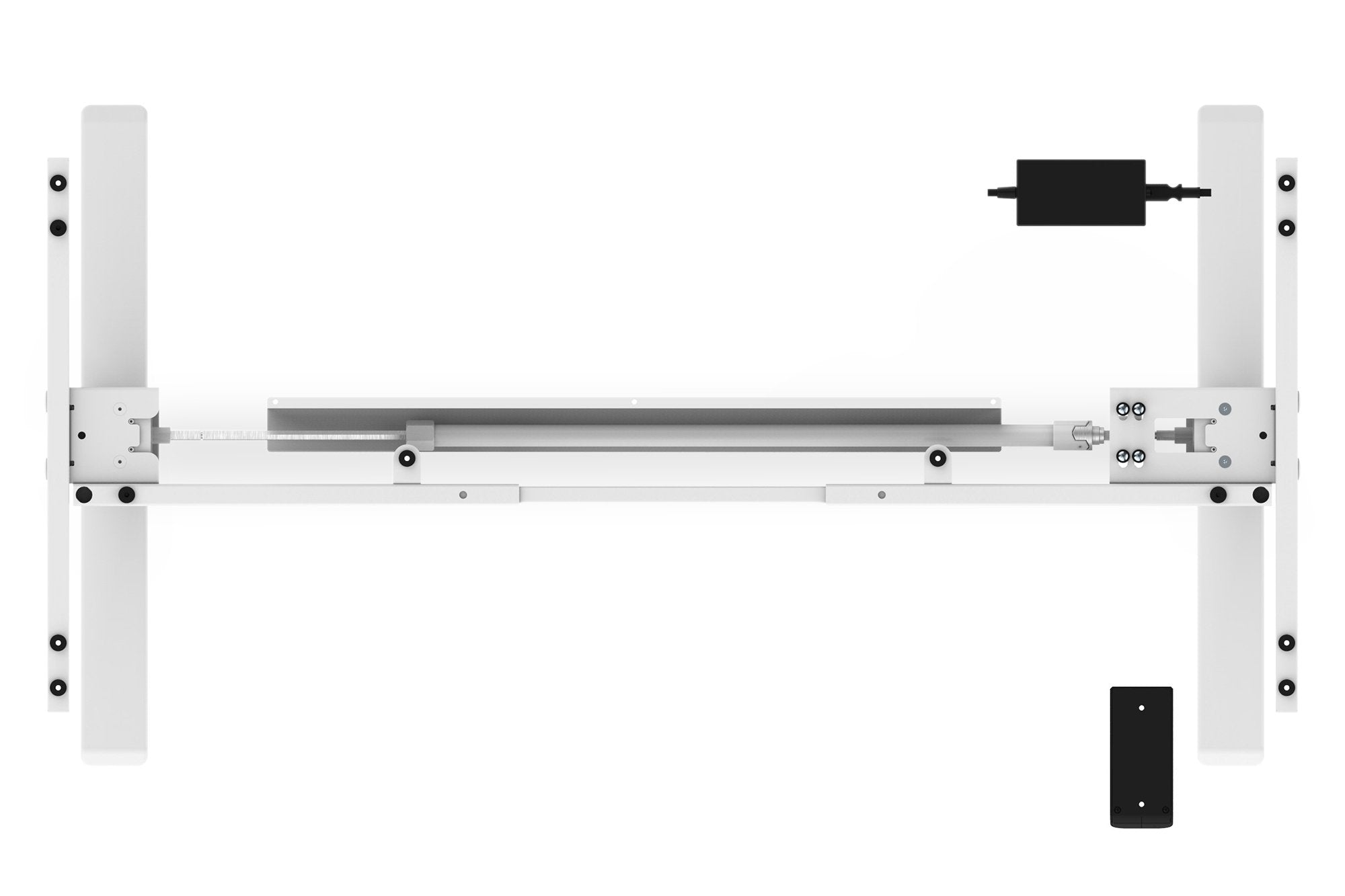 Digitus Bastidor De Mesa Eléctrico De Altura Regulable, Motor Individual, 2 Niveles, Blanco