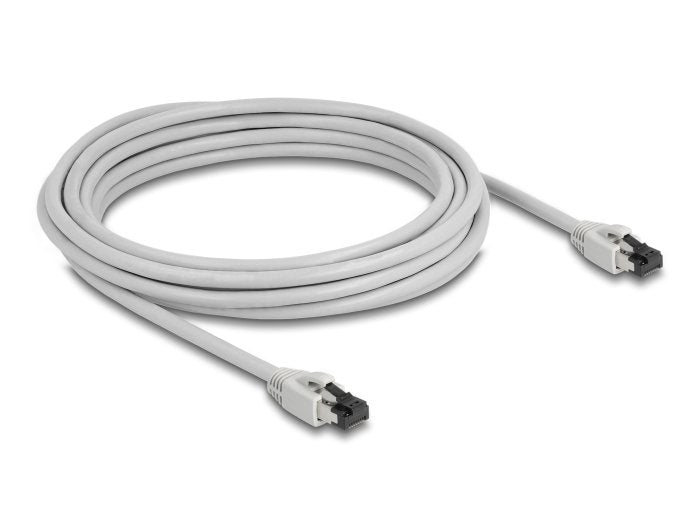Cable De Red Delock Rj45  Cat.8.1 S/Ftp 5 M Bis 40 Gbps Gris