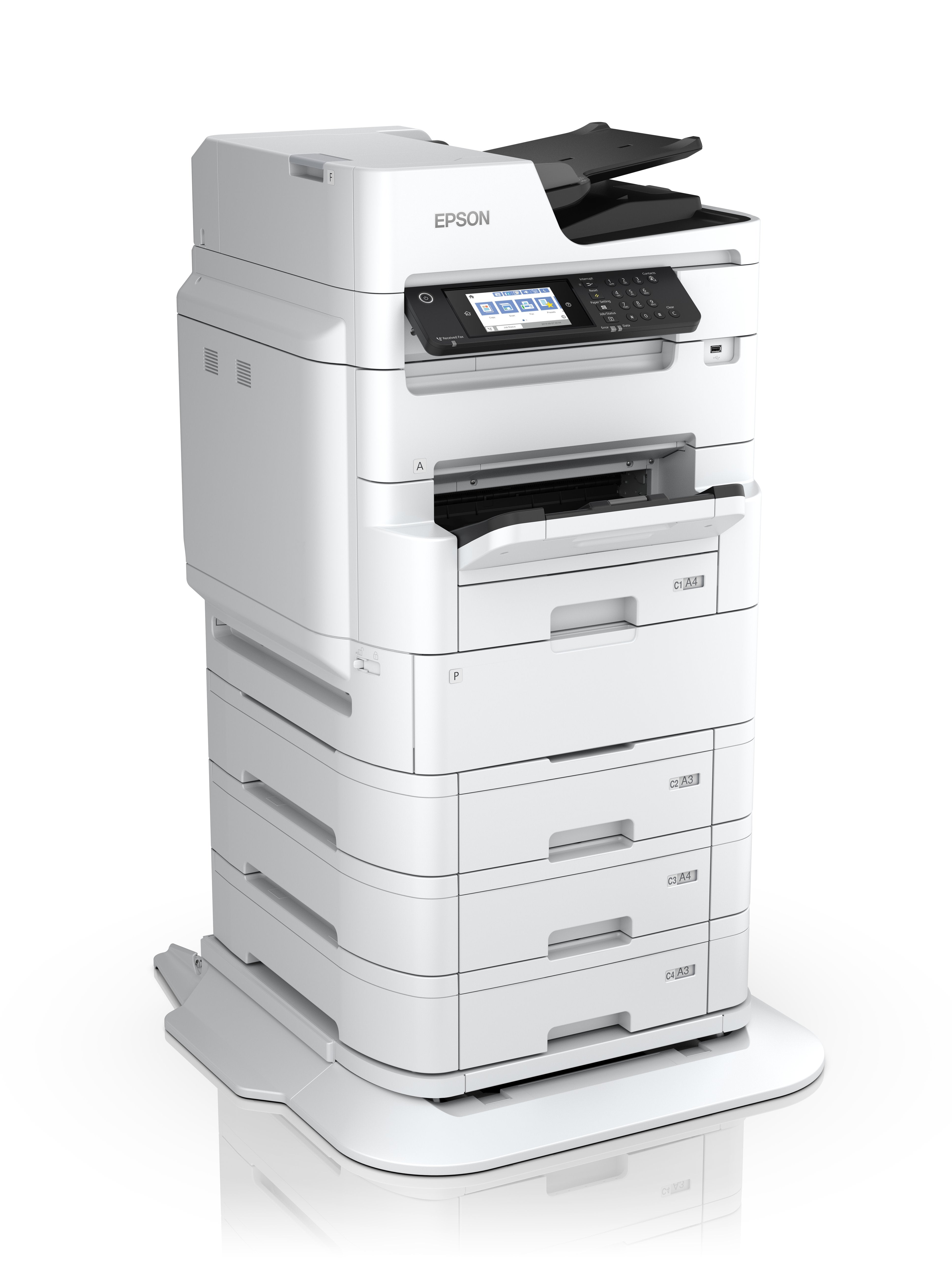 Impresora Epson Workforce Pro Rips Wf-C879r, Inyección De Tinta, Impresión A Color, 4800 X 1200 Dpi, A3, Impresión Directa, Blanco