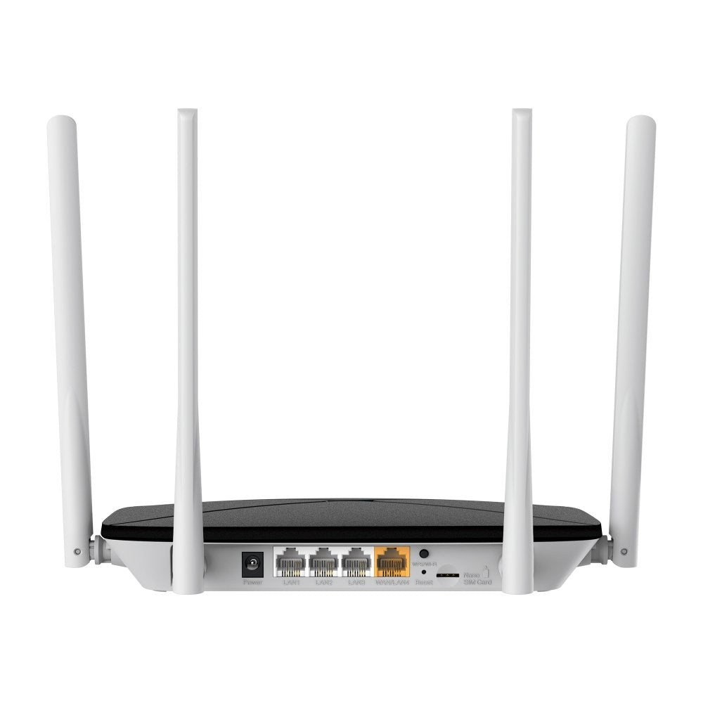 Router Wifi Movil 4g Mercusys Mb135-4g Ac1200 Lte 4xrj45 100mbs 1xtelefono Ranura Nanosim