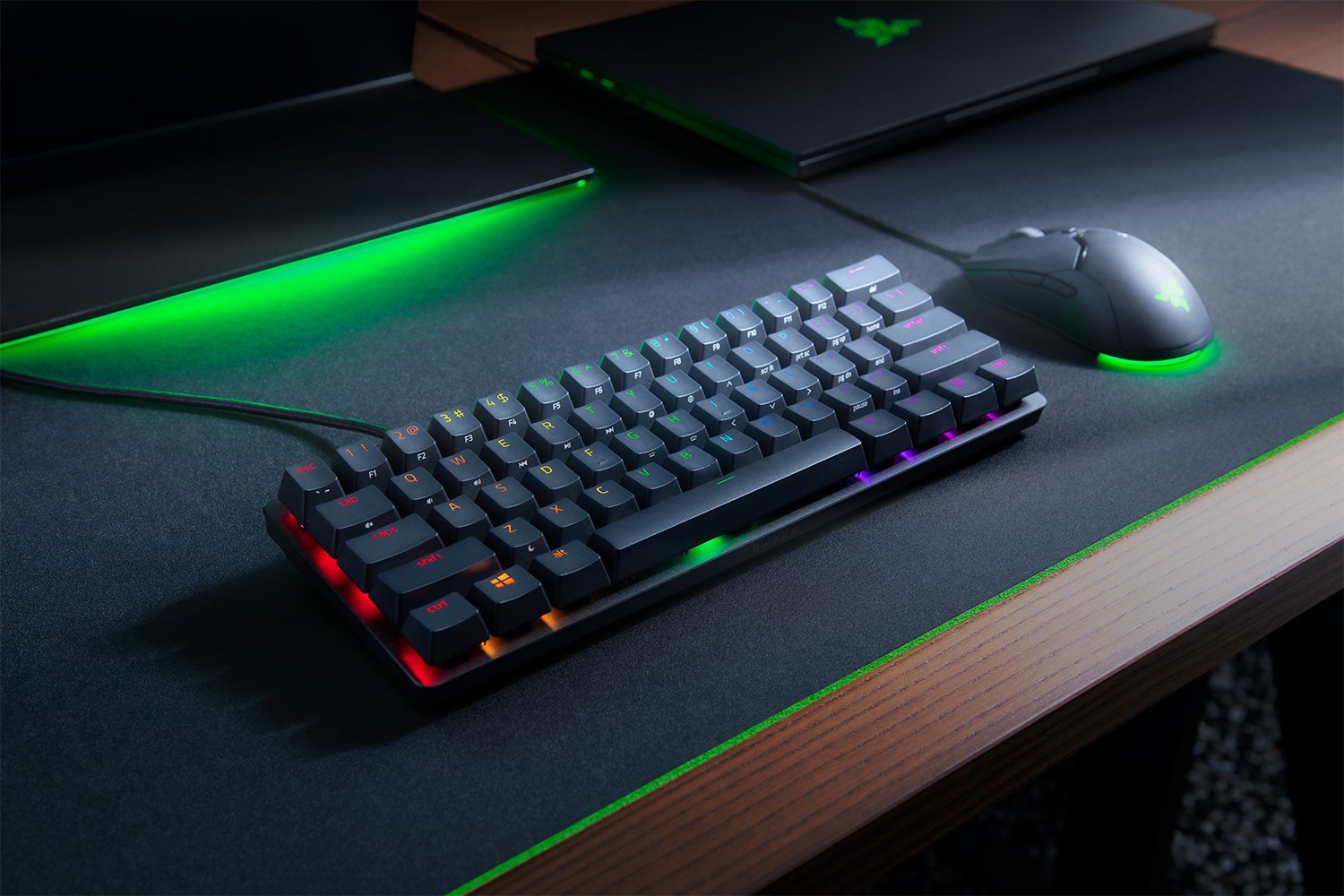 Razer Huntsman Mini 60% Optical Gaming Keyboard, Purple Switch, Nordic Layout, Wired, Black