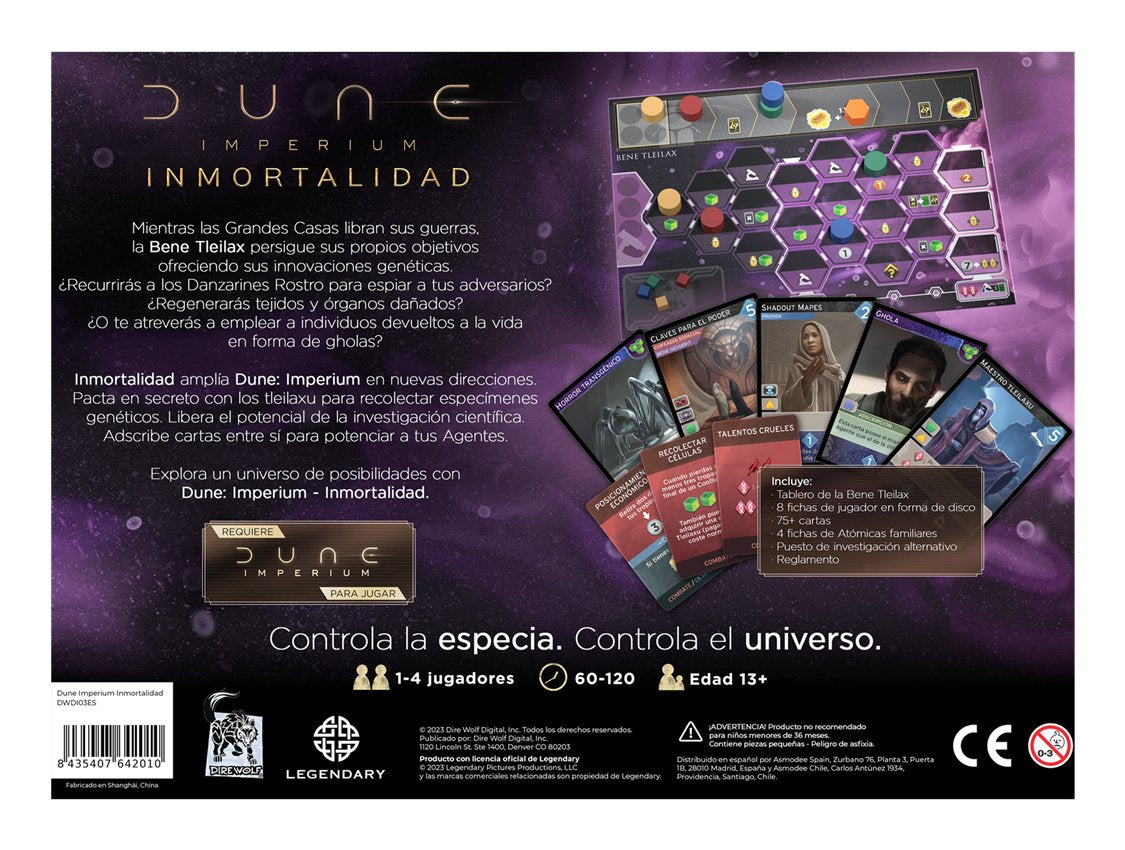 Juego De Mesa Dune Imperium Immortality Edad Recomendada 13 Años
