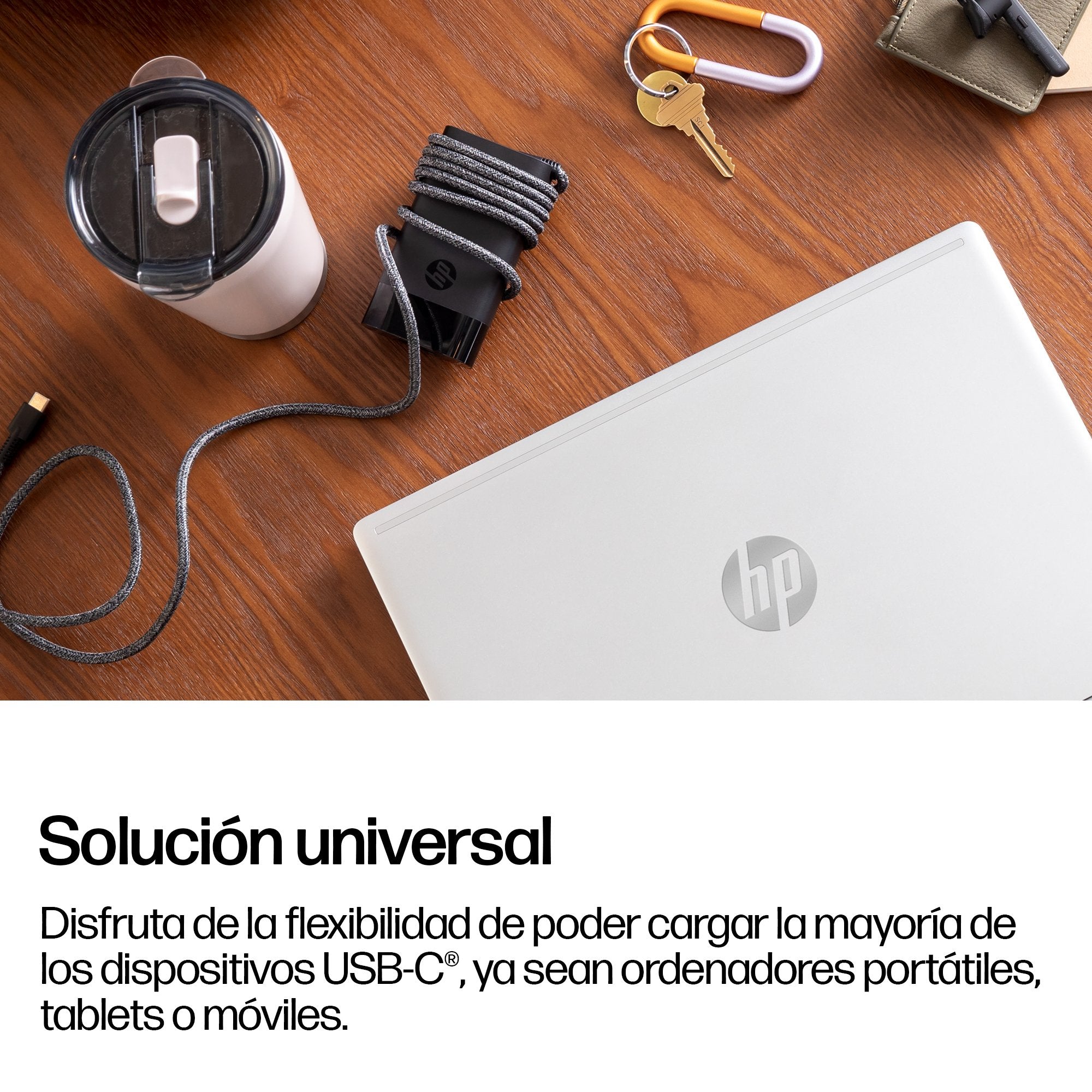 EAN 5715063638163 - HP 65W USB-C Laptop Charger adaptador e inversor de corriente Interior Negro imagen 4