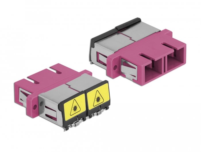 Lwl Kupplung Mit Laserschutzklappe Sc Duplex Buchse Zu Sc Duplex Buchse Multimode Violett