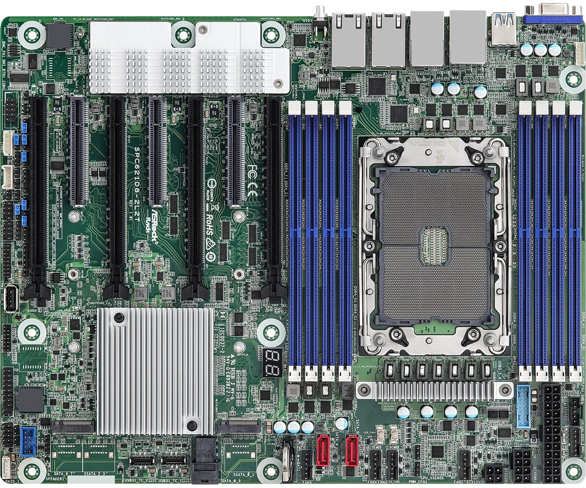 Placa Base Asrock Mainboard C621a Spc621d8-2l2t Sockel 4189