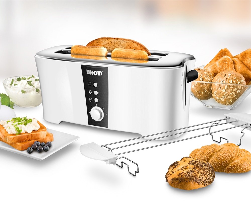 Tostadora Unold 38020, 4 Rebanada(S) Negro, Blanco 1350 W