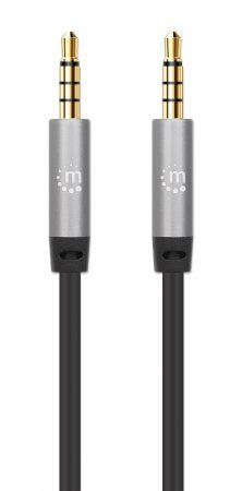 EAN 0766623355995 - Manhattan 355995 cable de audio 2 m 3,5mm Negro, Plata imagen 3
