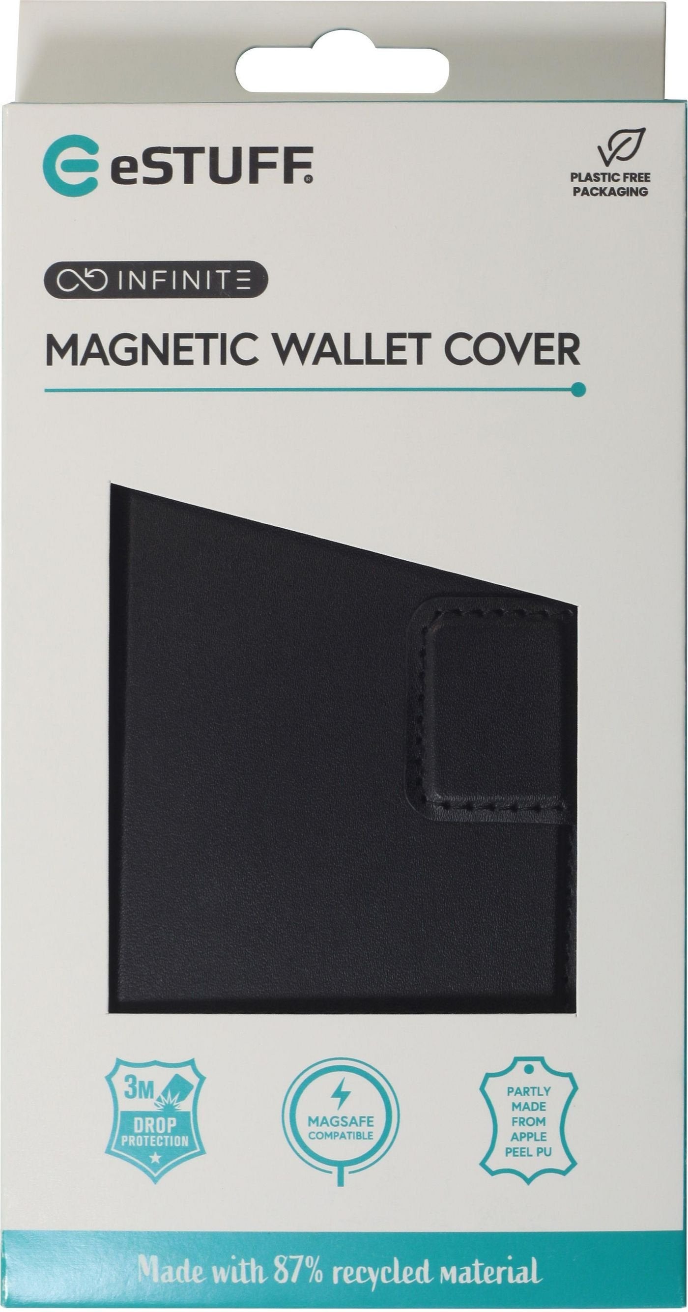 Infinite Milan Iphone 16  Black Wallet Cover. Material: