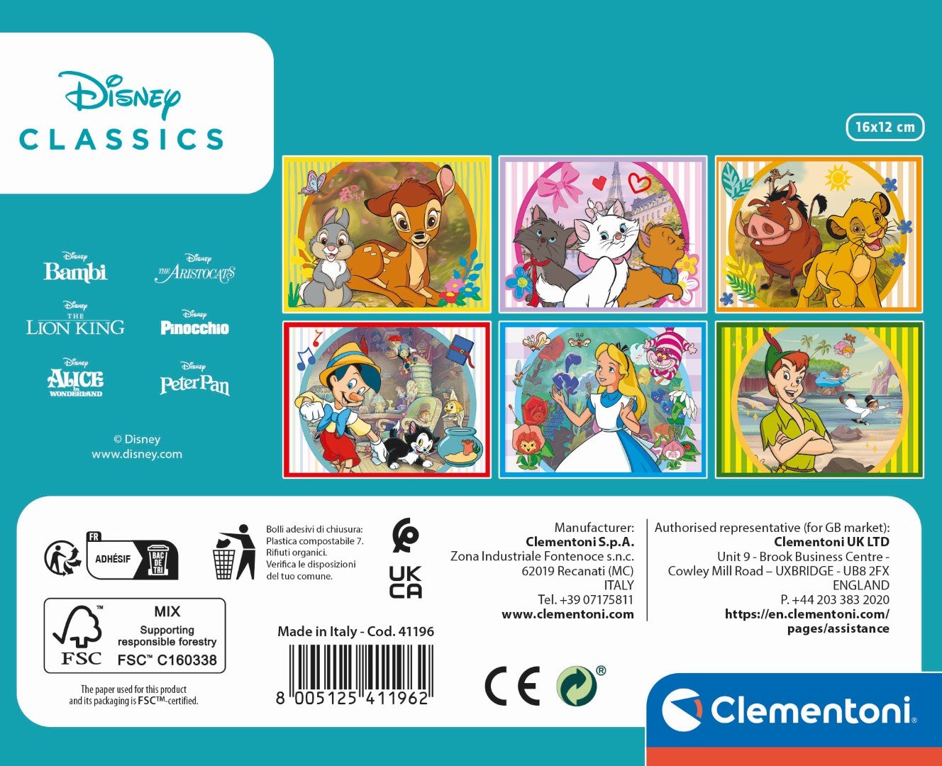 Puzzle Cubo Bambi Disney 12pzs