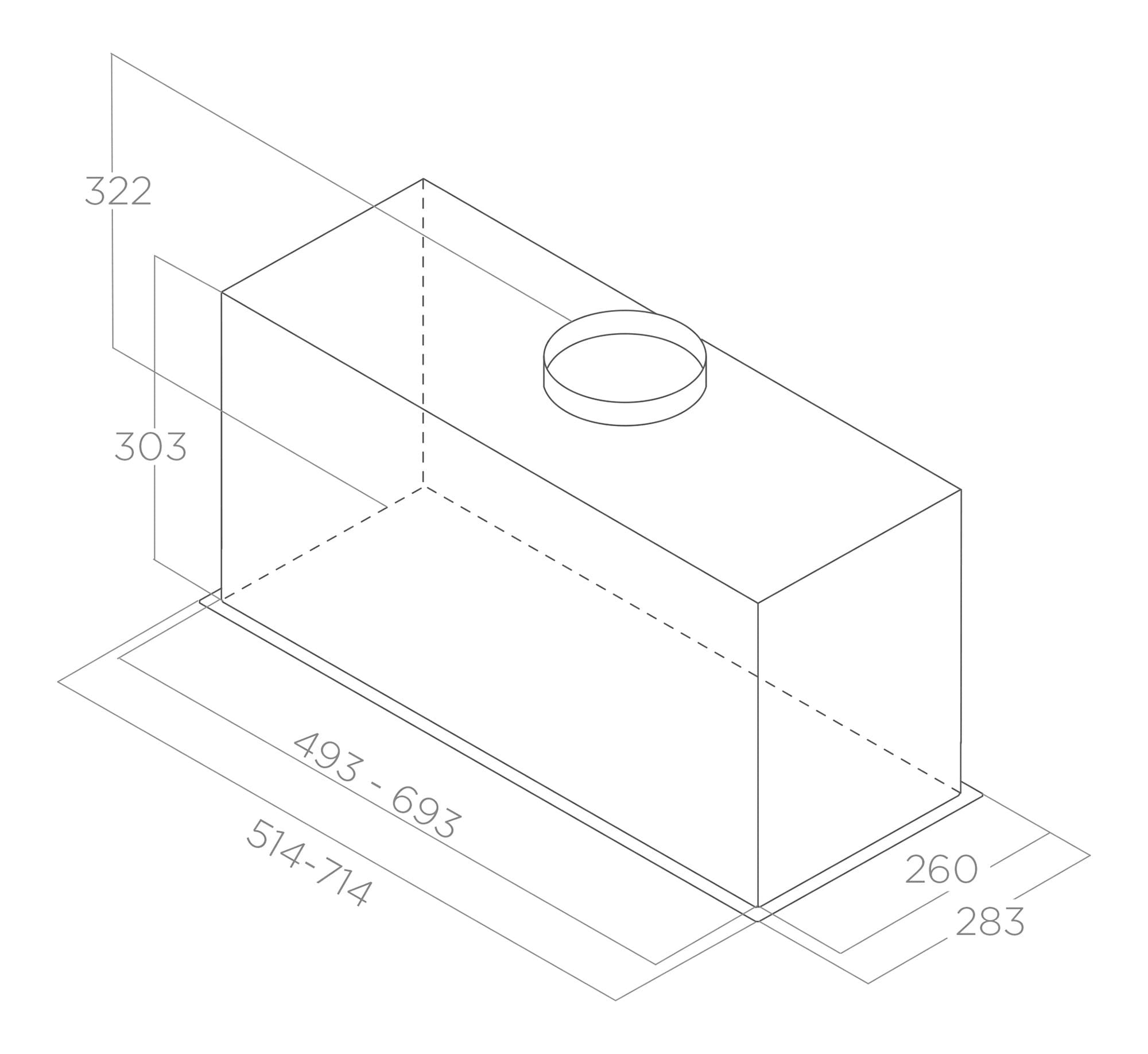 EAN 8020283049253 - Elica LANE BL MAT/A/72 Encastrada Negro, Gris 550 m³/h imagen 4