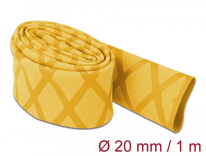 Schrumpfschlauch X-Muster Rutschfest 1 M X 20 Mm Gelb