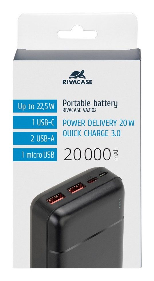 EAN 4260709013602 - Rivacase VA2102 Polímero de litio 20000 mAh Negro imagen 13