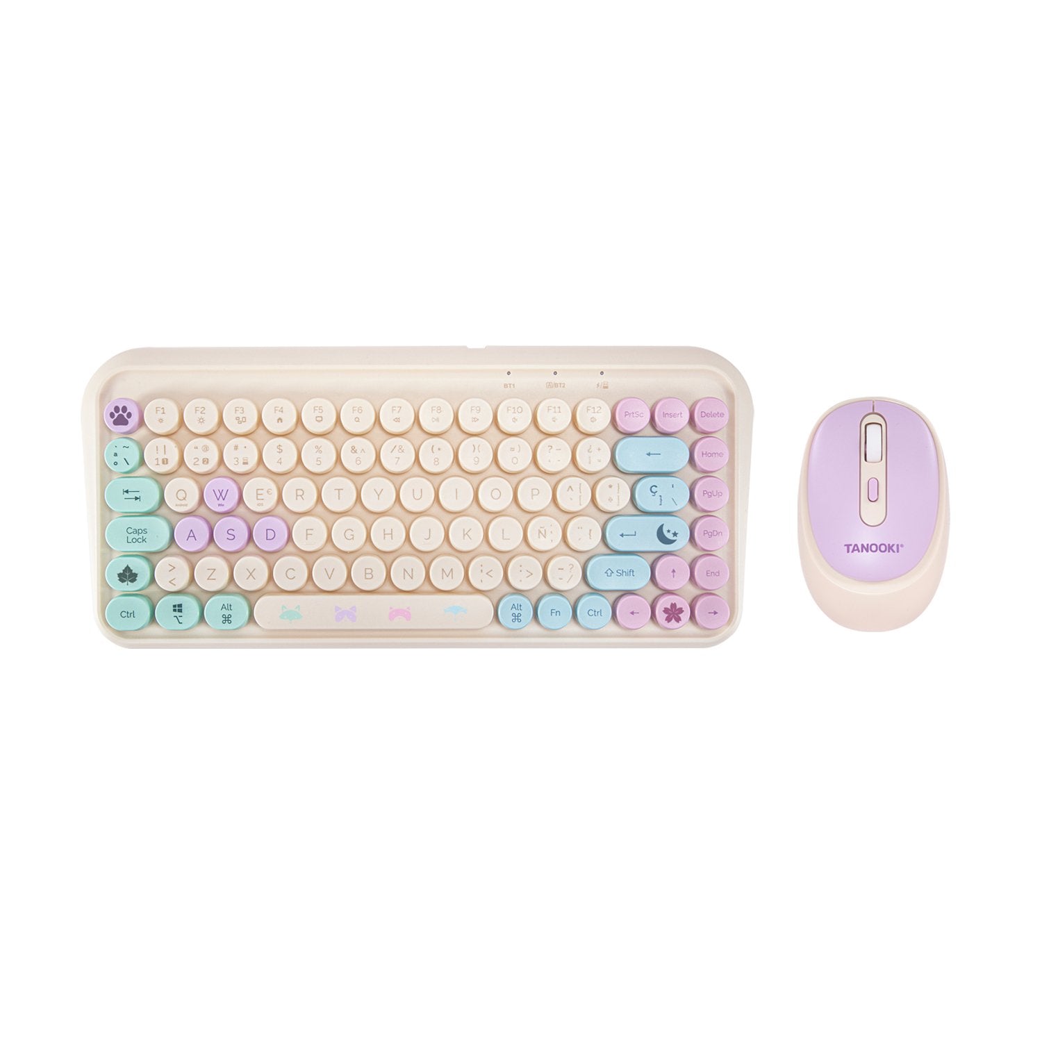 EAN 8436563094552 - TANOOKI TNK4001 teclado Ratón incluido Hogar USB + Bluetooth QWERTY Inglés, Español Crema de color imagen 8