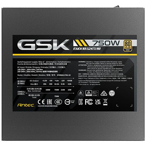 Fuente Alimentacion Antec Gsk750 Gaming Atx 750w