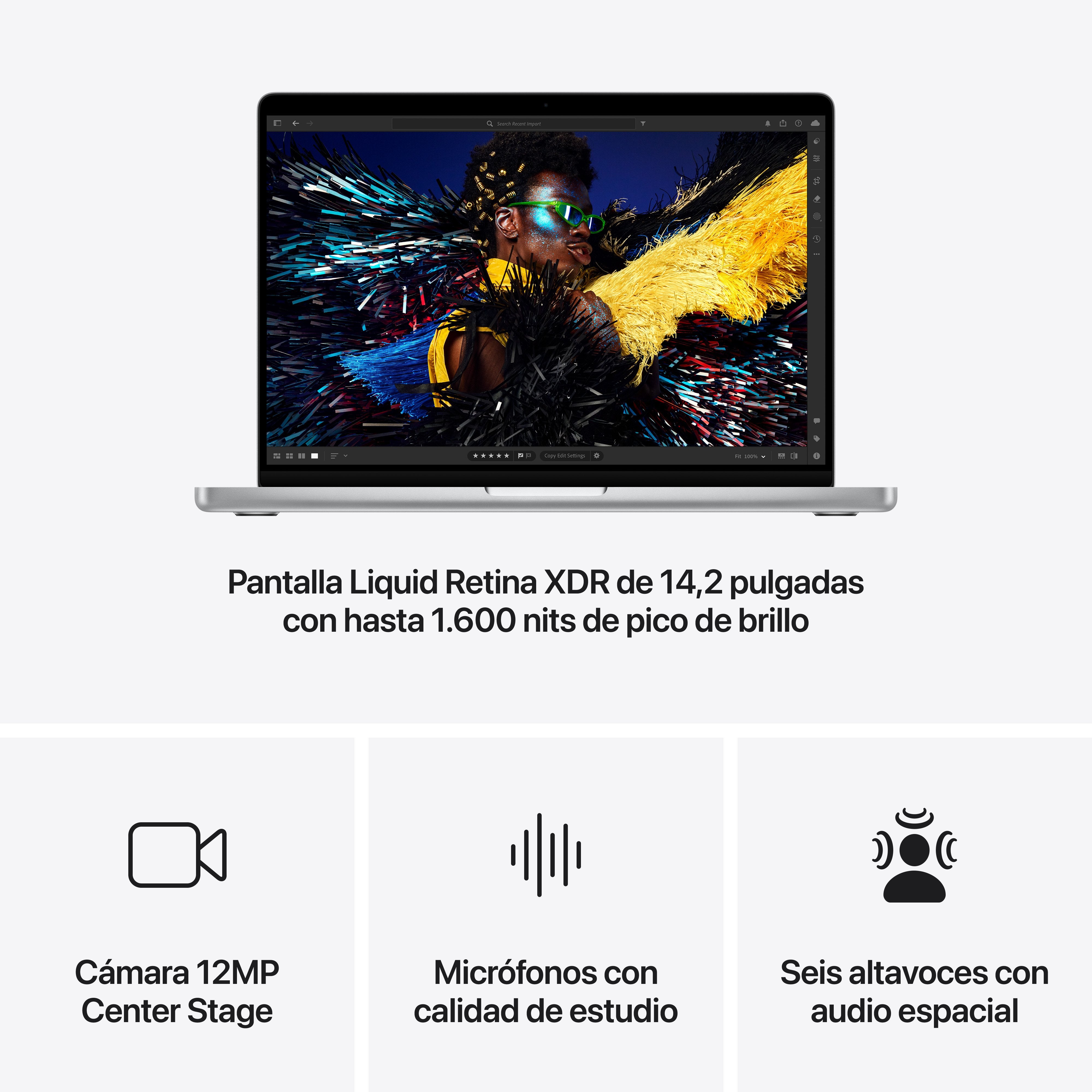 EAN 195949873669 - Apple MacBook Pro Apple M M4 Pro Portátil 36,1 cm (14.2") 24 GB 512 GB SSD Wi-Fi 6E (802.11ax) macOS Sequo imagen 6