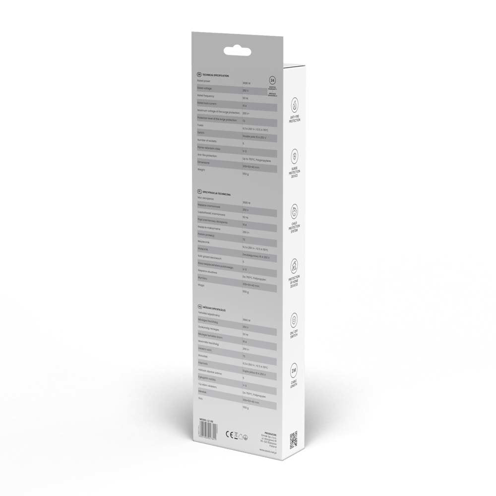 Regleta De 5 Enchufes 3m Blanco Savio Lz-09