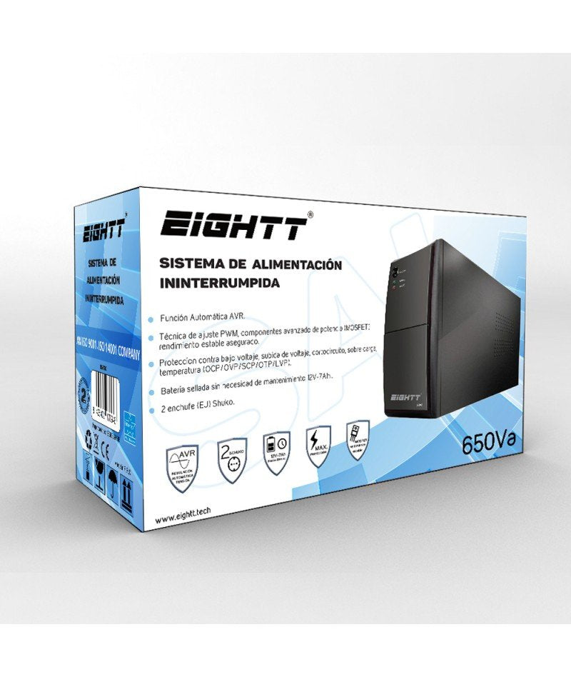 Eightt Sai 650va 240v 2-Shuko Avr