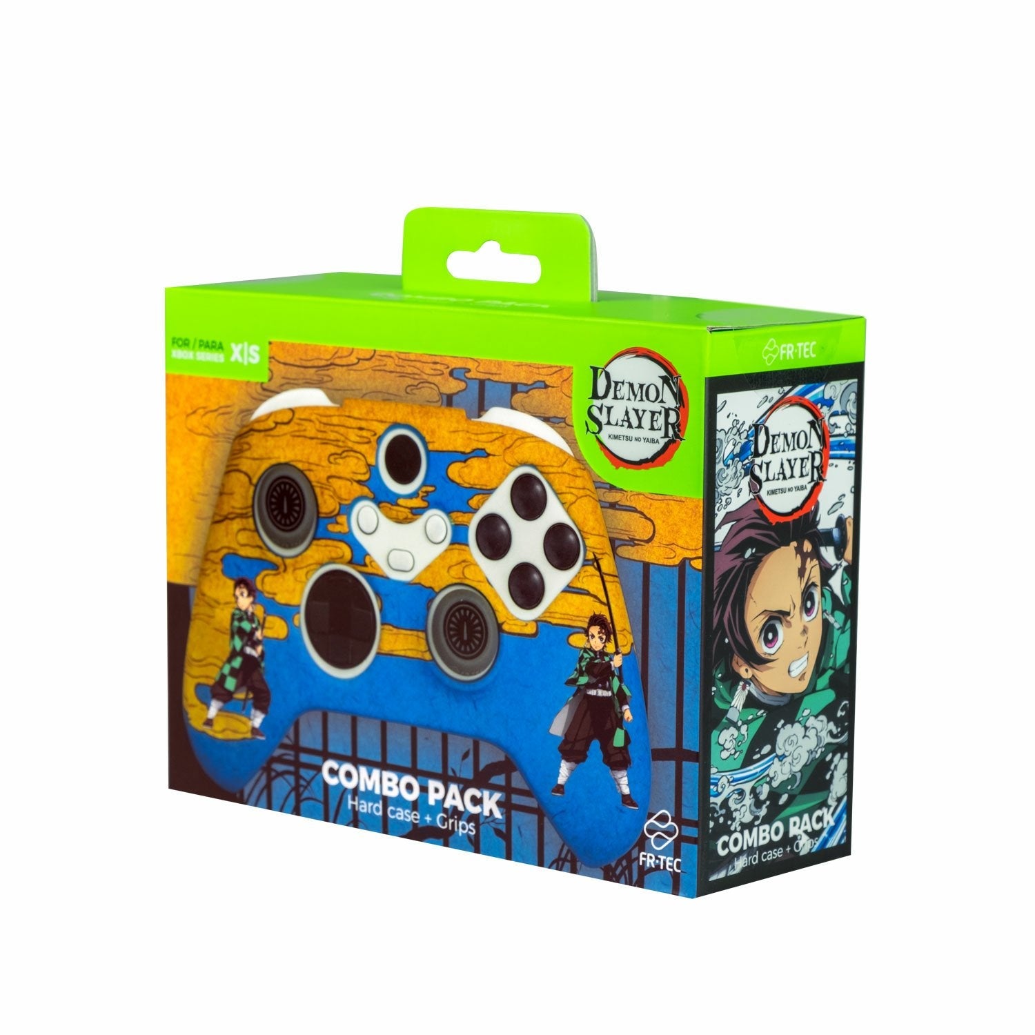 Fr-Tec Demon Slayer Kimetsu No Yaiba Tanjiro Kamado Pack Para Mando Xbox De Carcasa Rigida + Grips