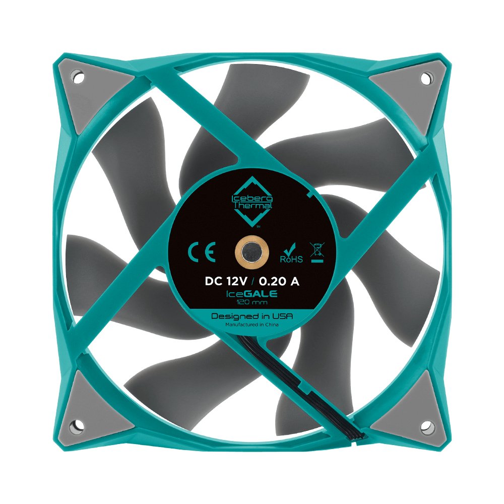 Ventilador Iceberg Thermal Icegale - 120 Mm Verde Azulado