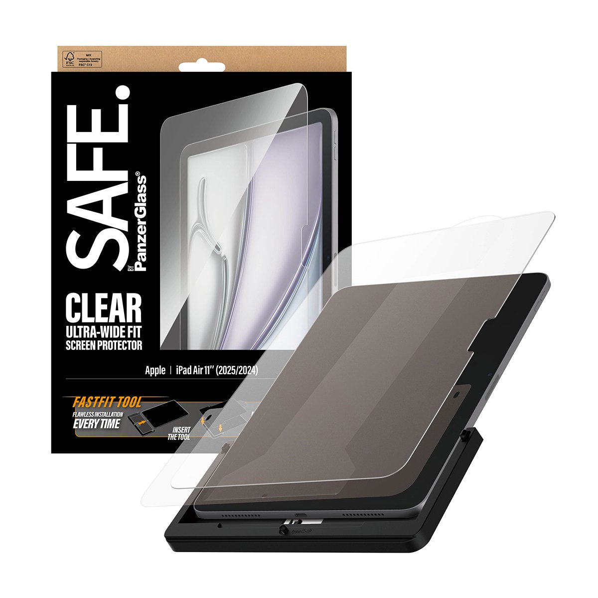 EAN 5715685030628 - PanzerGlass SAFE. by ® Screen Protector iPad Air 11" (2024-2026) | Ultra-Wide Fit w. Fastfit tool Protect imagen 5