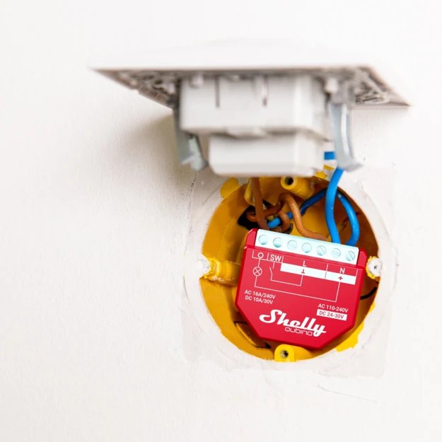 Shelly Wave 1 Pm, Relé Rojo, Un Canal Shelly_w_1pm