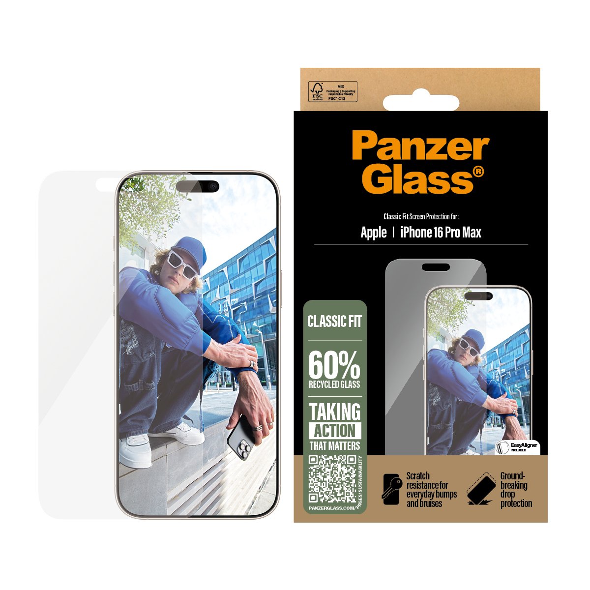 EAN 5715685002748 - PanzerGlass ® Screen Protector iPhone 16 Pro Max | Classic Fit Protector de pantalla Apple 1 pieza(s) imagen 2