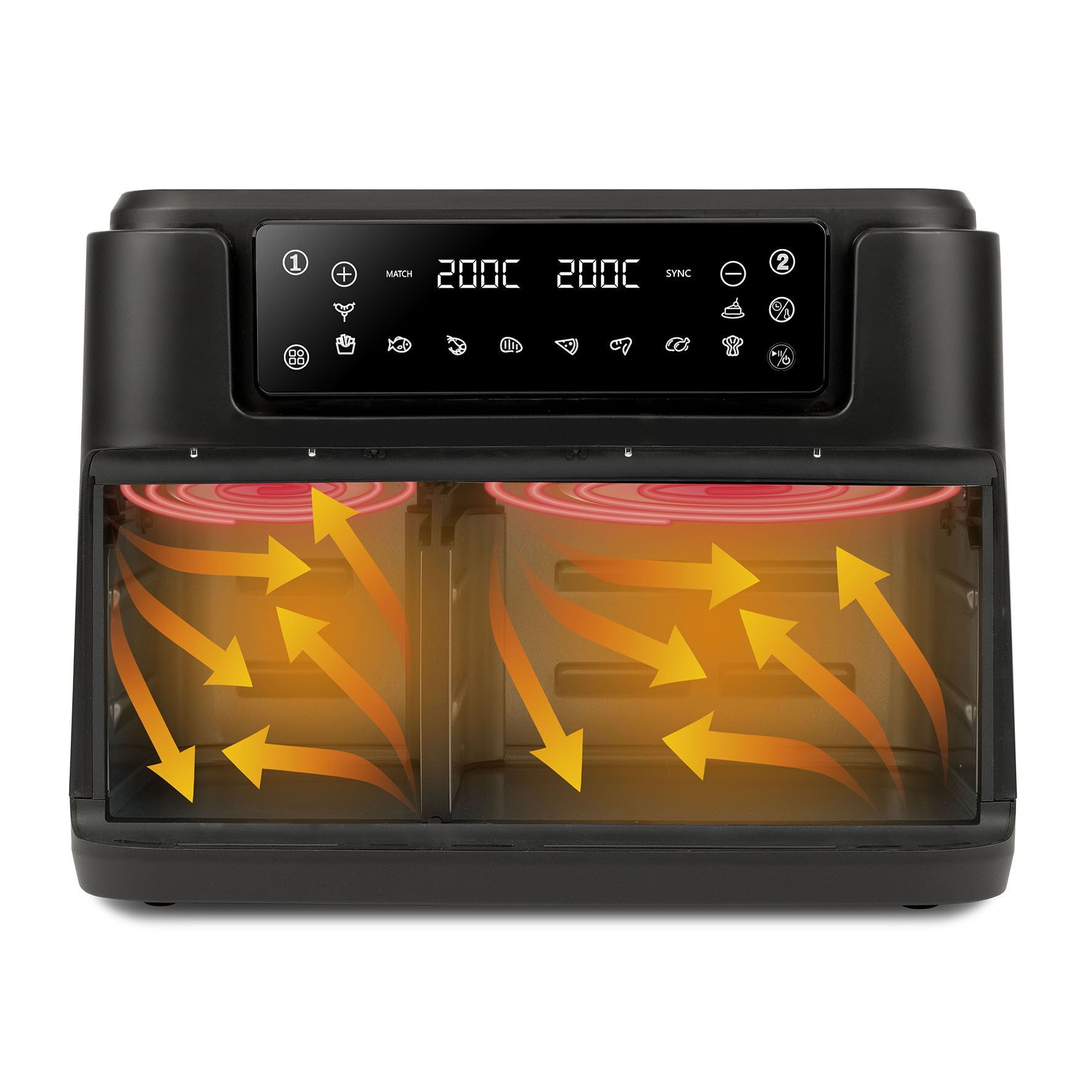 EAN 8055176402815 - Girmi FG26 freidora Doble 9 L Independiente 2400 W Freidora de aire caliente Negro imagen 4