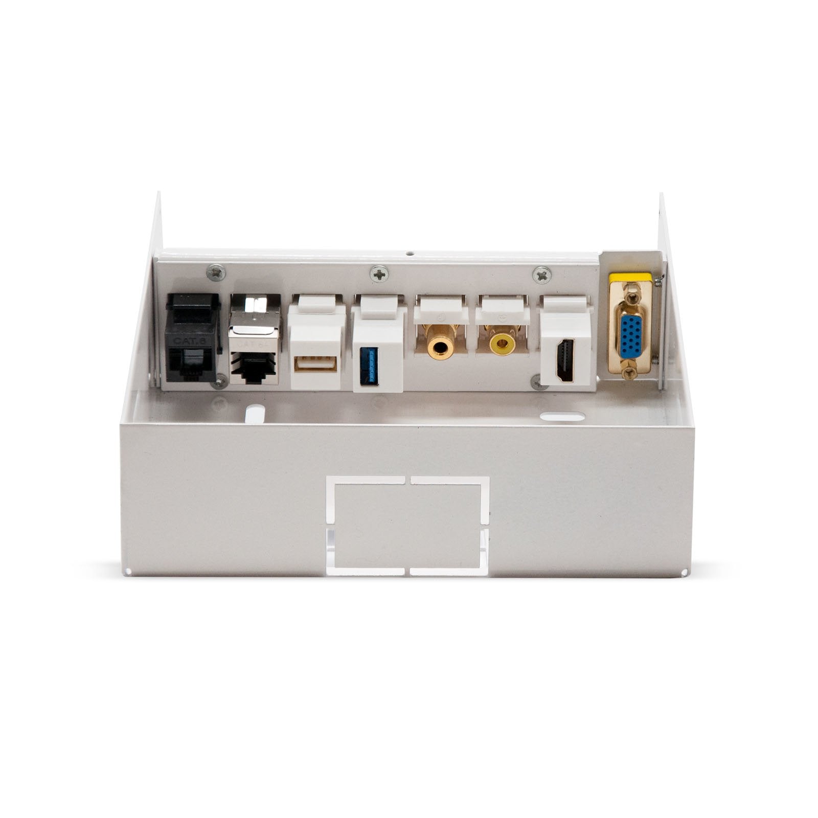 Nanocable Caja De Conexiones Multimedia De Pared Vga, Hdmi, Jack3.5, Rca, Usb 2.0 B, Usb 3.0, 2x Rj-45