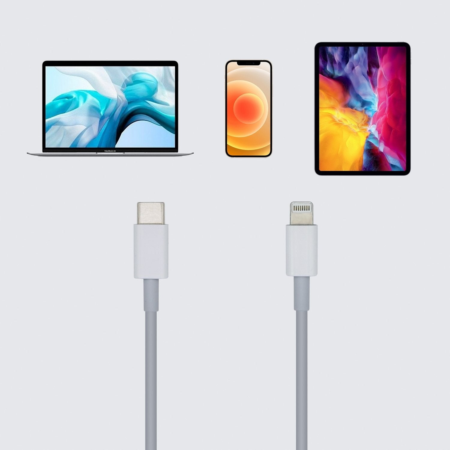 Aisens Cable Lightning A Usb-C Usb 2.0 - Lightning/M-Usb-C/M - 20cm - Blanco