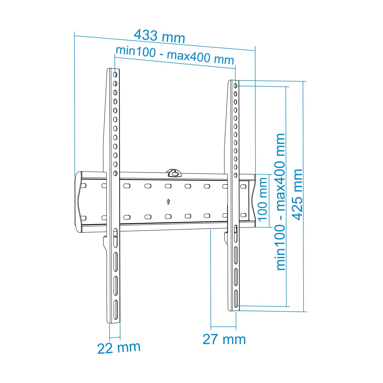 Tooq Soporte Fijo De Pared Para Tv De 32"-55" - Peso Max 40kg - Vesa 400x400mm - Negro