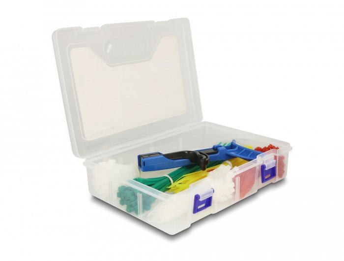 Delock Cablebinder Sortimentsbox Mit Spannwerkzeug 350-Teilig Farbig