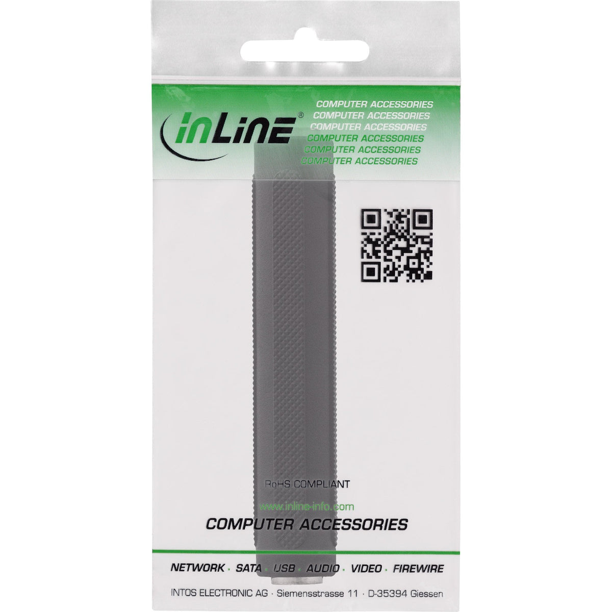 Adaptador De Audio Inline Jack De 6,3 Mm Hembra A Estéreo Hembra