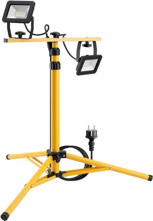 Foco De Trabajo Led Con Trípode Telescópico, 2 X 20 W
Con Un Total De 3400 Lm Y Luz Blanca Neutra (4000 K), Apto Para Uso En Int