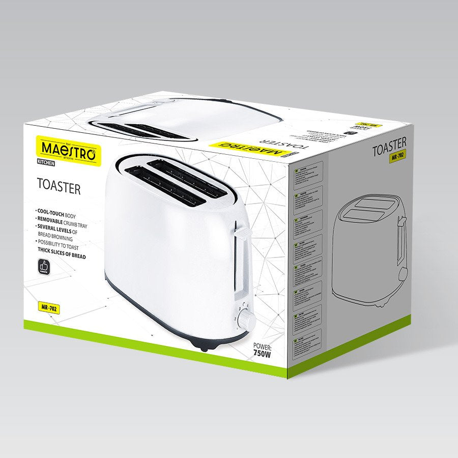 EAN 4820096554951 - Maestro MR-702 tostadora 2 rebanada(s) 750 W Blanco imagen 4