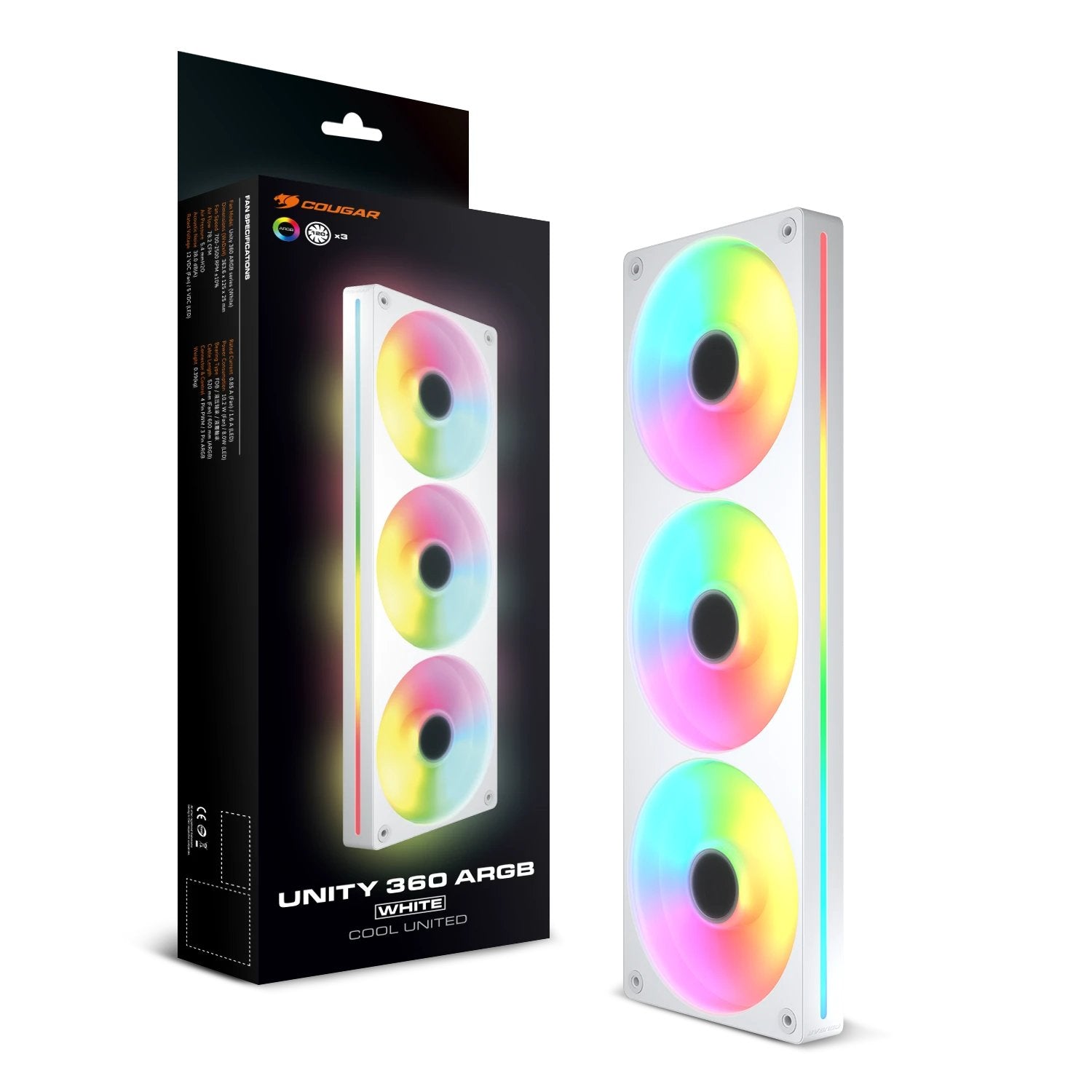 EAN 4710483779589 - COUGAR CF-UN360FW-RGB Carcasa del ordenador Ventilador 12 cm Blanco imagen 4