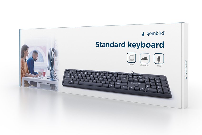 EAN 8716309083997 - Gembird KB-U-103-RU teclado Oficina USB QWERTY Inglés, Ruso Negro imagen 4
