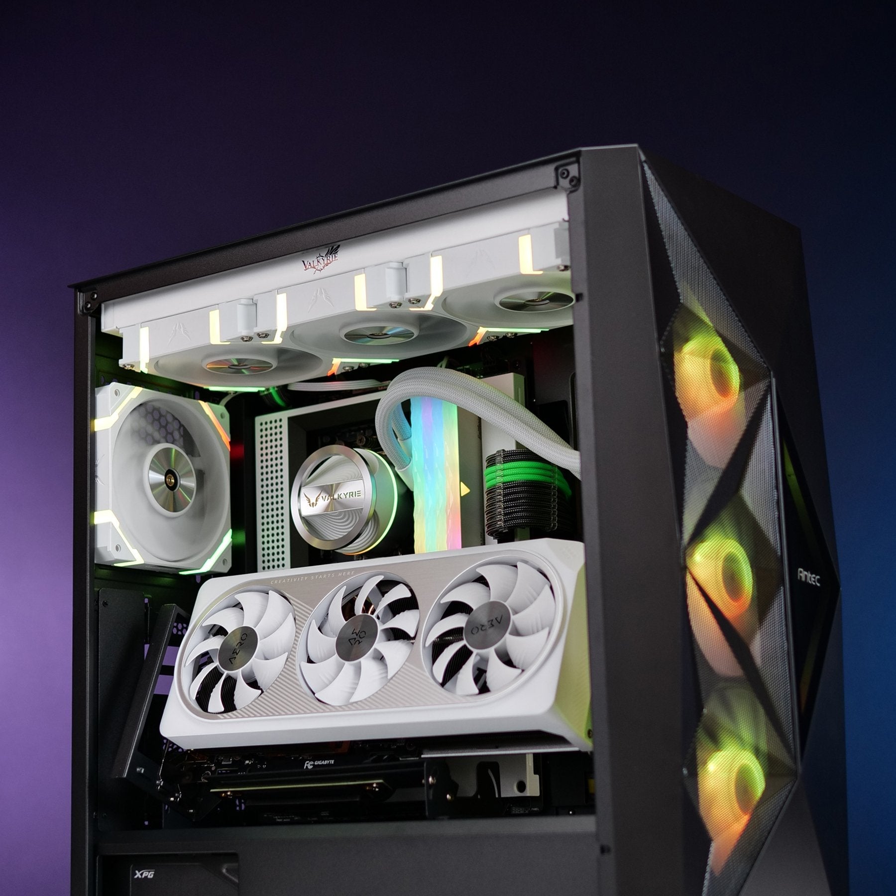 Ventilador  Valkyrie X12r Argb 120, De Caja Blanco Vk-Fanx12rw