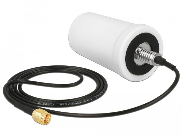 Delock Wlan 802.11 Ac A H B G N Antenne Sma Stecker 1,4 - 3,0 Dbi Omnidirektional Mit Anschlusscable Ula100 1 M Weiss Outdoor