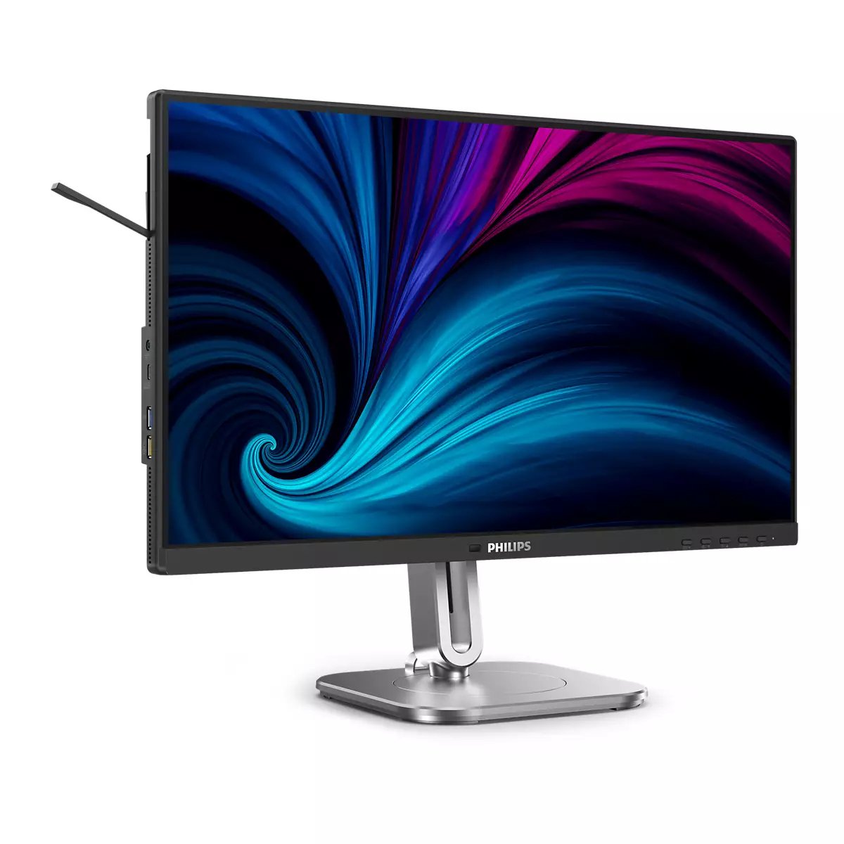 Philips 24b2u4301 4000 Series Monitor Led 24" (23.8" Visible) 1920 X 1080 Full Hd (1080p) @ 120 Hz Ips 300 Cd/M² 1500:1 4 Ms Hdmi Displayport Usb-C Altavoces Plata Carbón