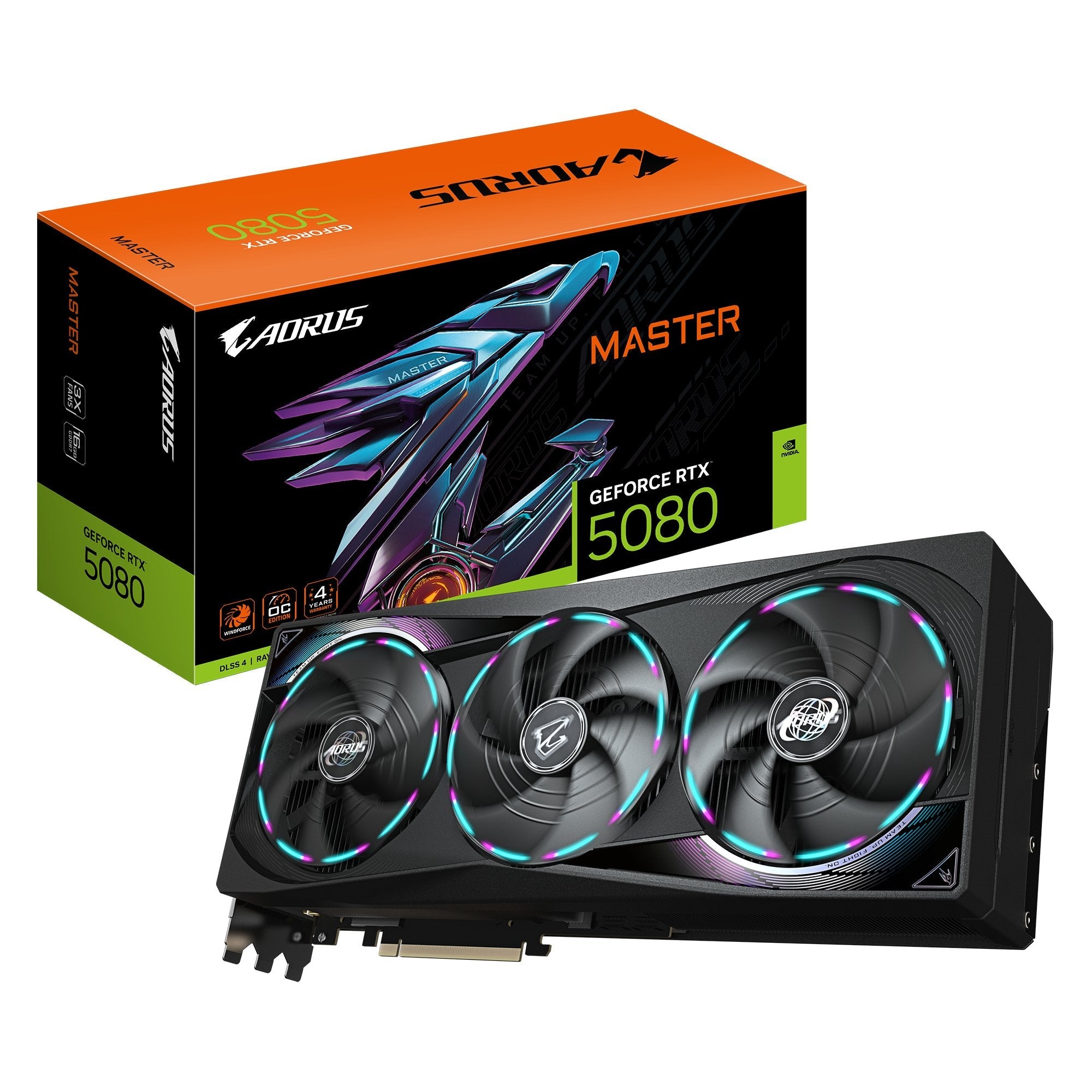 EAN 4719331355586 - GIGABYTE AORUS GeForce RTX 5080 MASTER 16G NVIDIA imagen 1