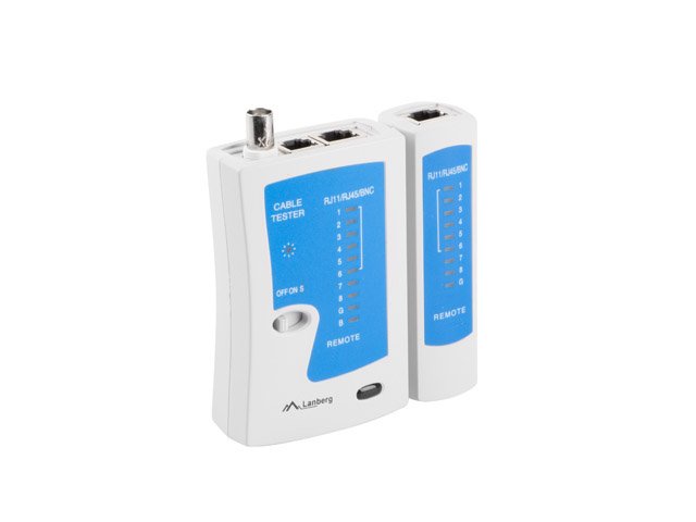 Lanberg Tester Para Cableado Nt-0401,Rj-45/Rj-12/Rj-11,Utp/Ftp/Sftp,9 Led