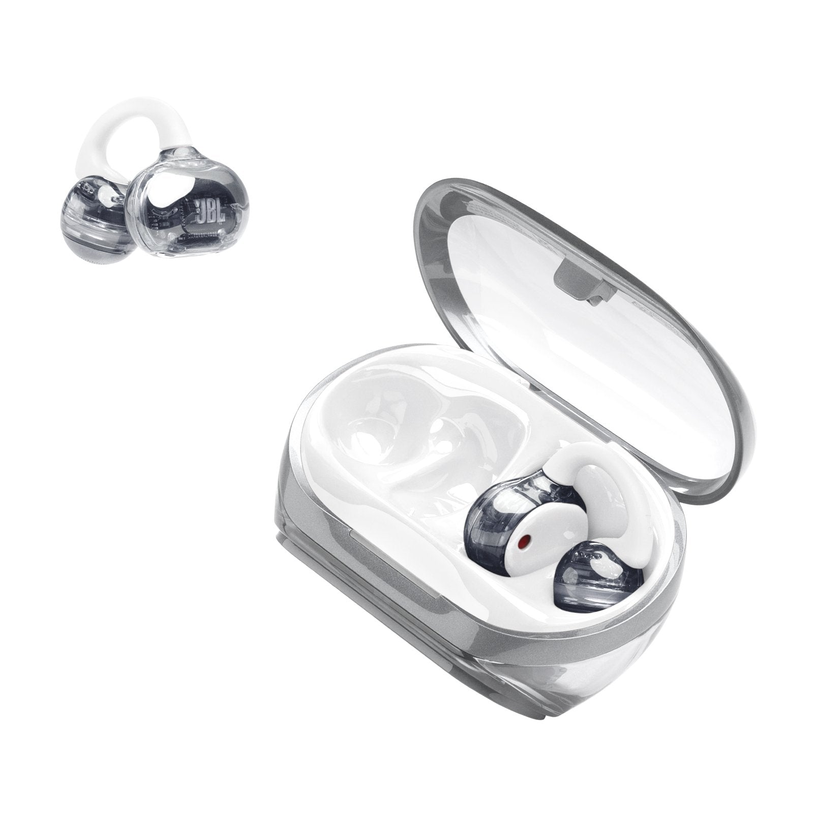 Jbl Soundgear Clips Tws Open-Ear-Kopfhörer, Ip54, Ghost Blanco