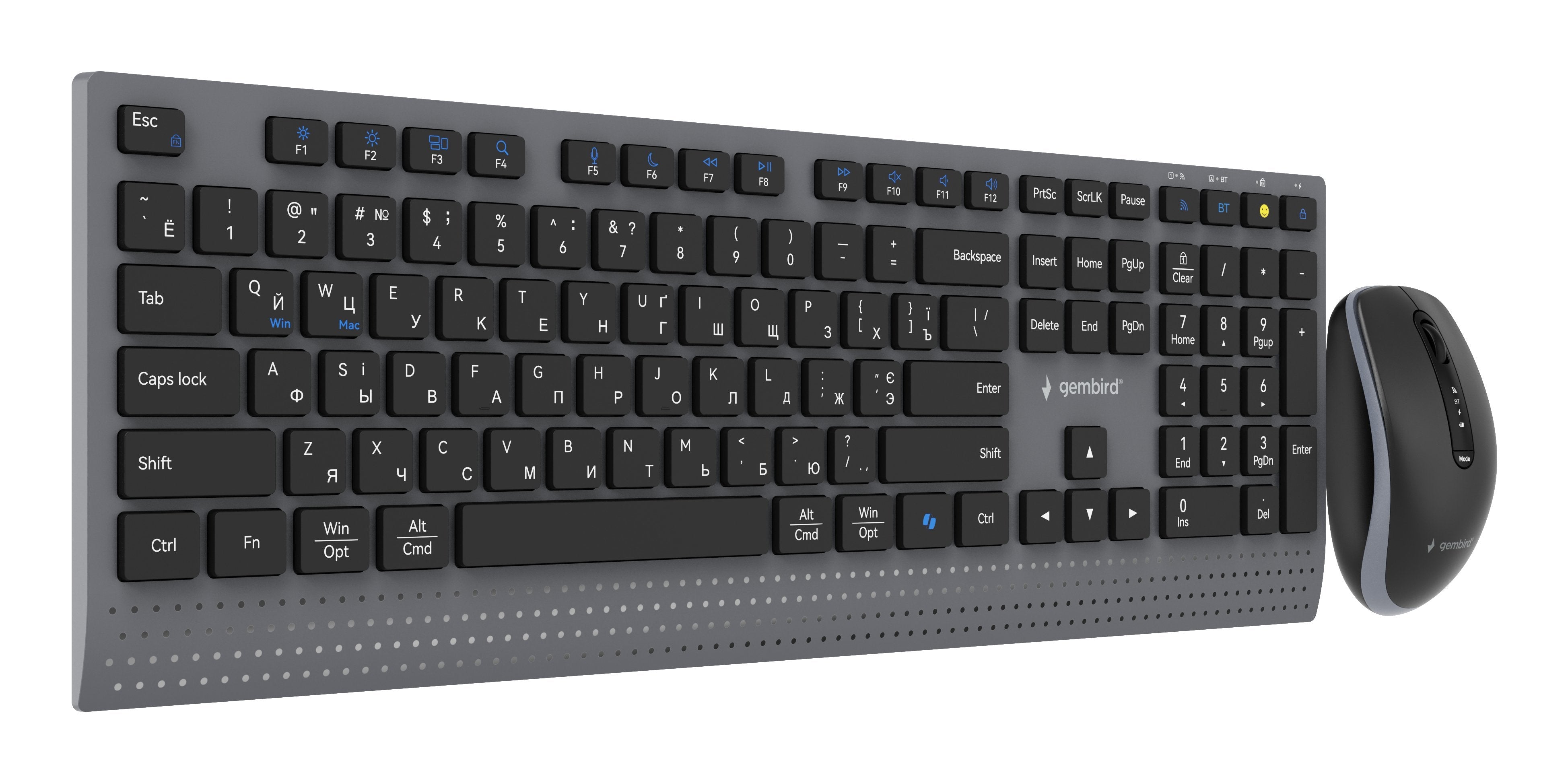 Keyboard +Mouse Wrl Cyrillic/Bk Kbs-Wps-02-Cyrl Gembird