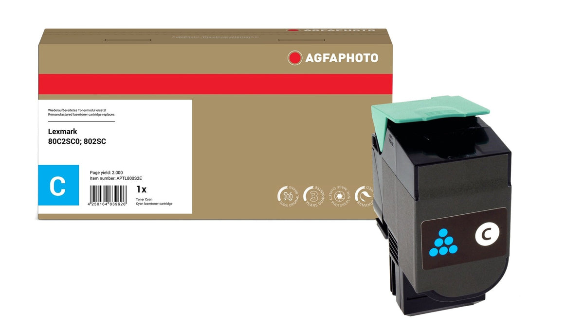 EAN 4250164839626 - AgfaPhoto APTL800S2E cartucho de tóner 1 pieza(s) Compatible Cian imagen 1
