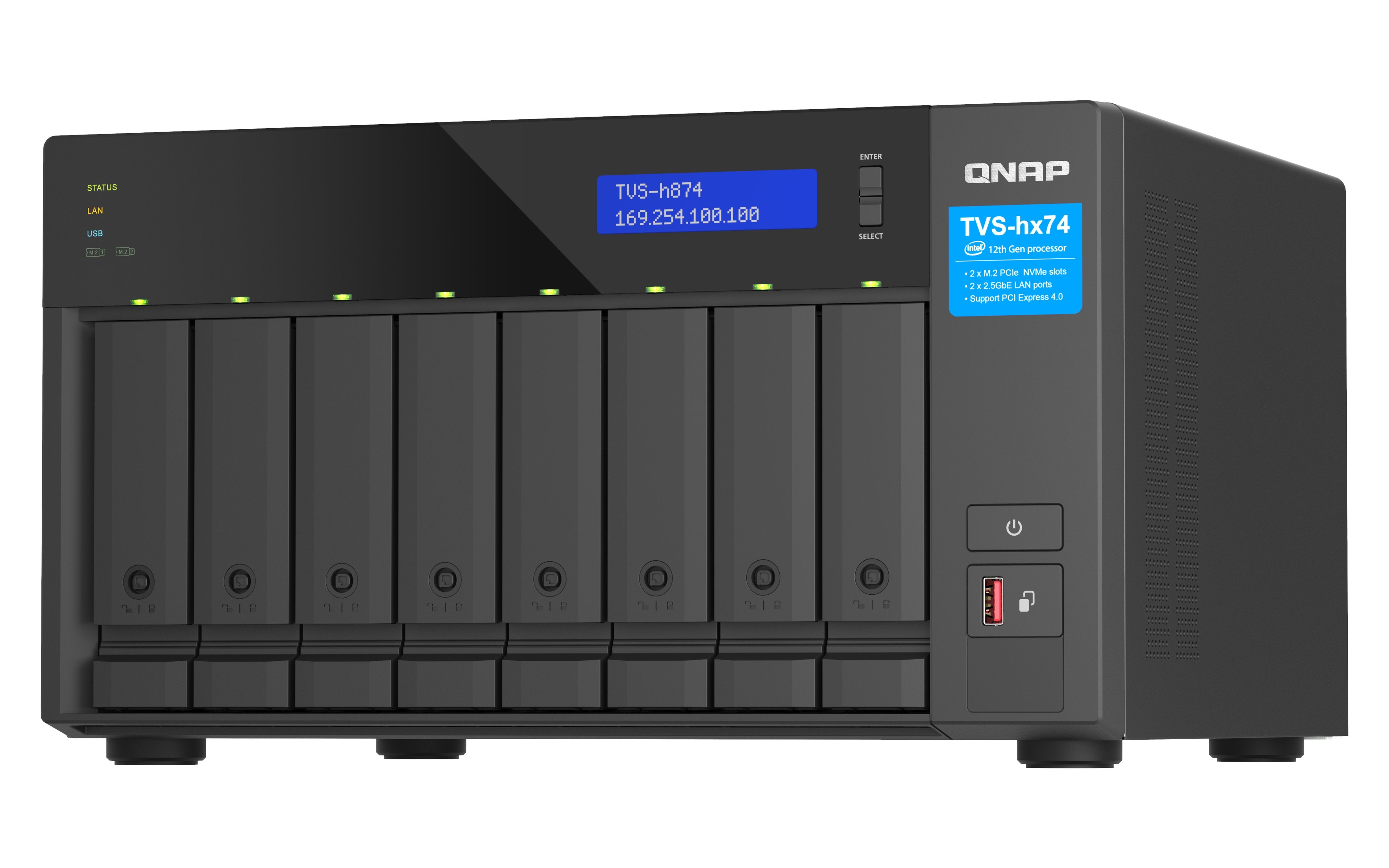 EAN 4711103082393 - QNAP TVS-H874T-I7-32G servidor de almacenamiento NAS Torre Intel® Core™ i7 32 GB DDR4 0 TB QNAP QTS Negro imagen 6