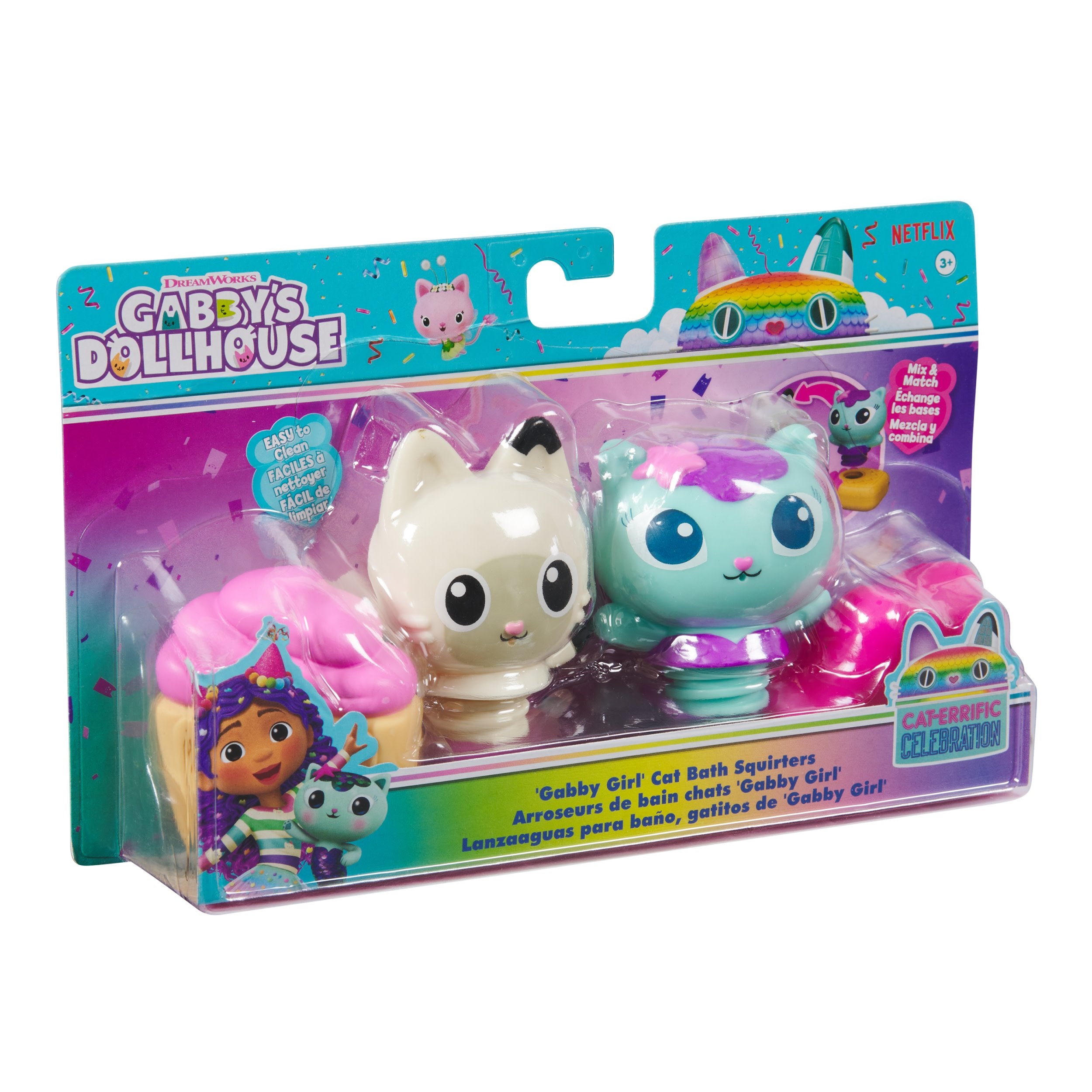 EAN 0681147011687 - Gabby's Dollhouse Gabby Cat Bath Squirters Juguete con chorro de baño Multicolor imagen 8