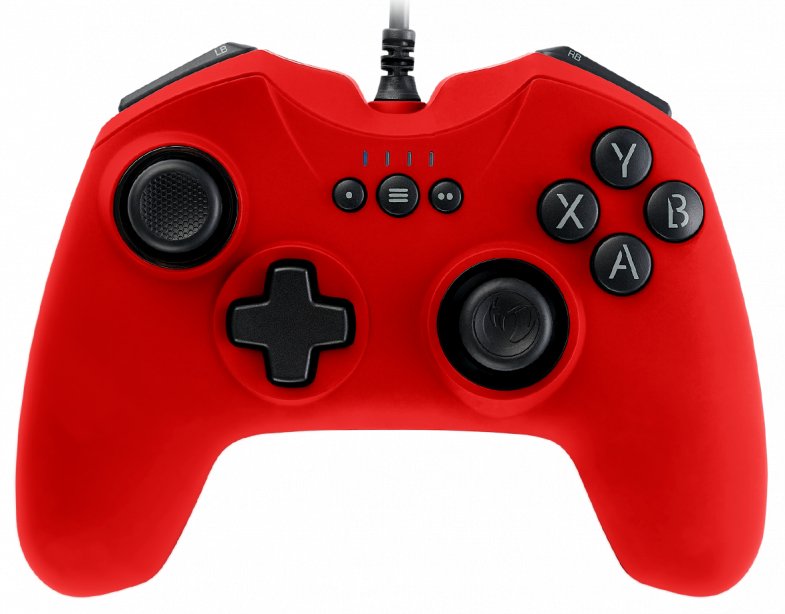Gamepad Nacon Pc Pcgc-100red 2 Joysticks/6 Botones/2 Gatillos/Cruceta/Con Cable Pcgc-100red