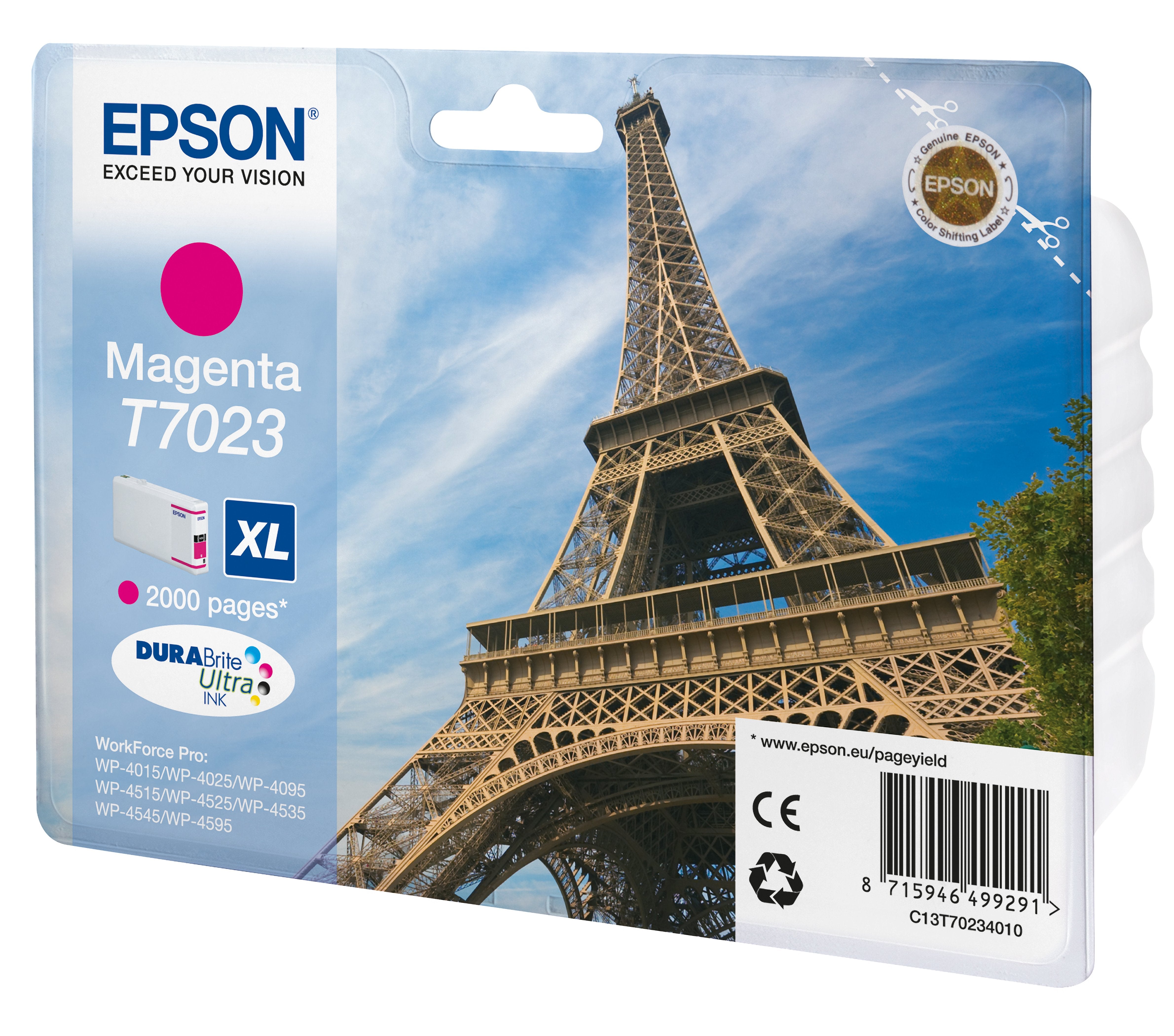 Tinta Original Epson T7023 Xl Alta Capacidad Magenta