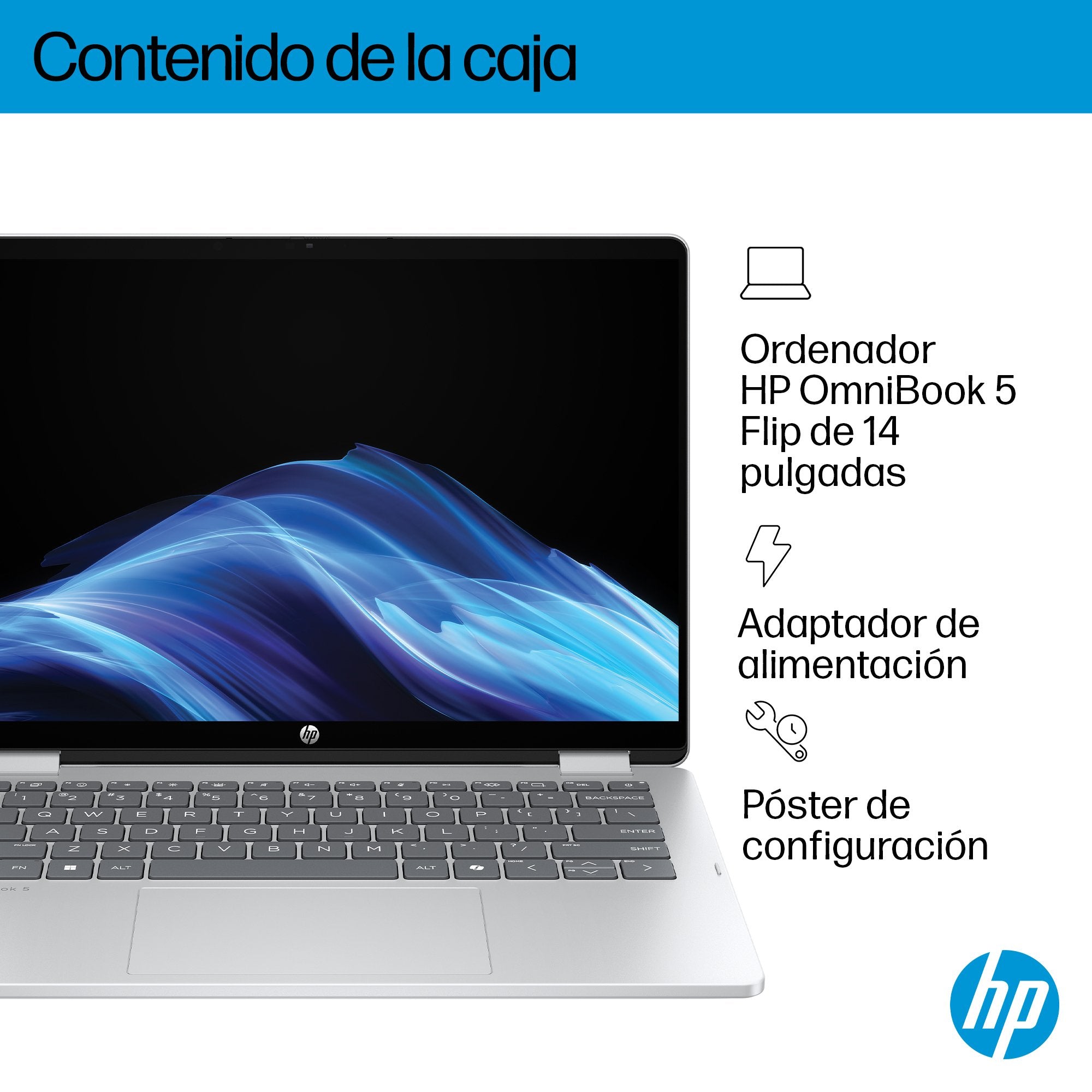 EAN 0199896062480 - HP OmniBook 5 Flip 2-in-1 Laptop 14-fp0058ns Intel Core 7 150U 35,6 cm (14") Pantalla táctil 2K 16 GB LPD imagen 5