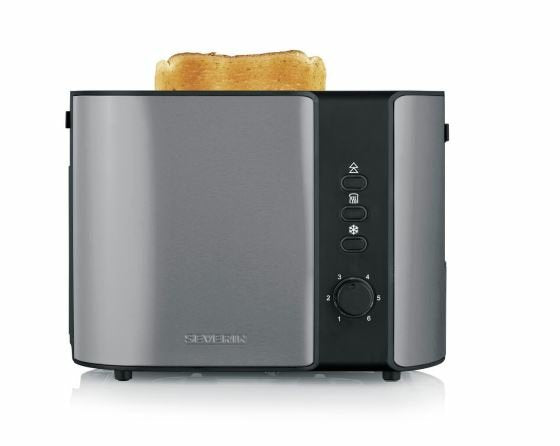Tostadora Automática Severin At 9573 Gris/Negro, 800 Vatios,  2 Rebanadas 4008146045684